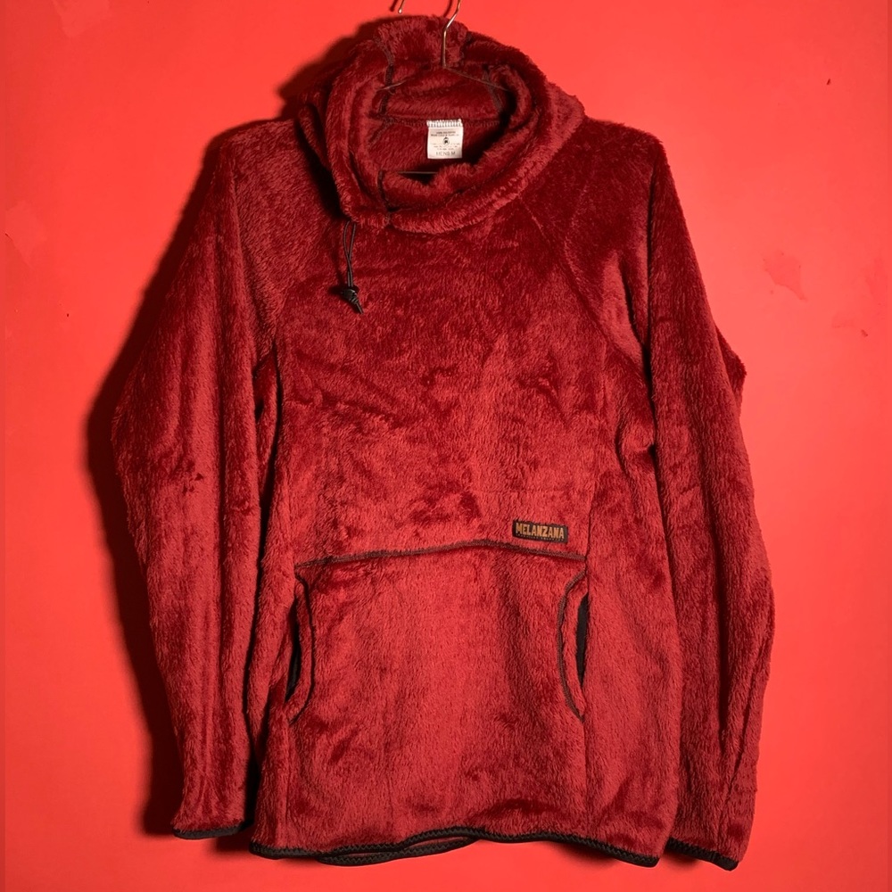 NEW Men’s Melanzana High Loft Hoodie Red/ Ruby Size Medium NEVER WORN